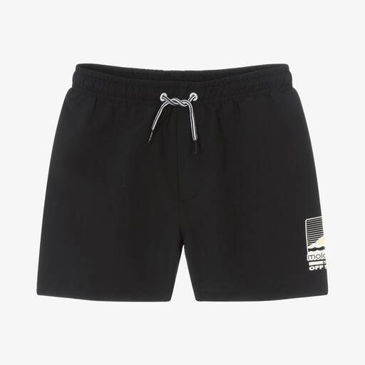 Molo-Teen Boys Black Logo Swim Shorts (UPF50+) | Childrensalon Outlet
