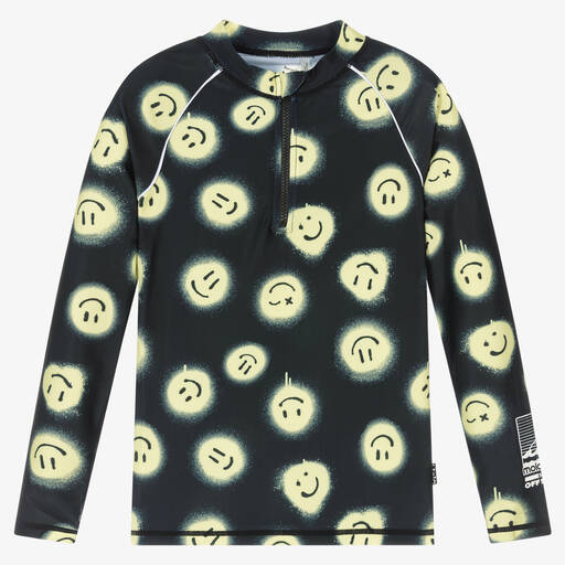 Molo-Teen Boys Black Sun Protective Top (UPF50+) | Childrensalon Outlet