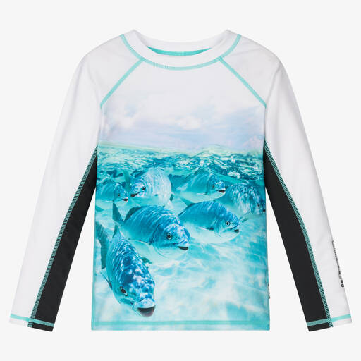 Molo-Бело-голубой солнцезащитный топ (UPF50+) | Childrensalon Outlet