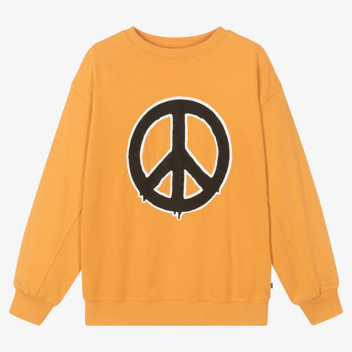 Molo-Оранжевый свитшот с символом мира | Childrensalon Outlet
