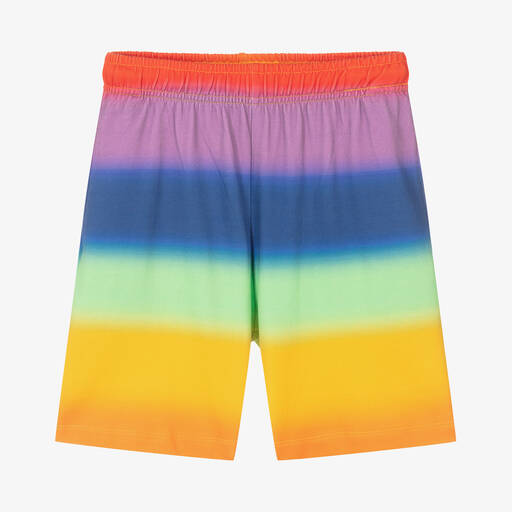 Molo-Teen Boys Organic Cotton Rainbow Shorts | Childrensalon Outlet