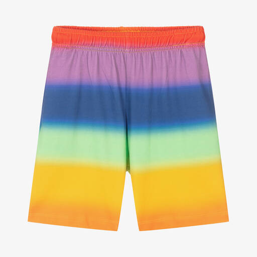Molo-Teen Boys Organic Cotton Rainbow Shorts | Childrensalon Outlet