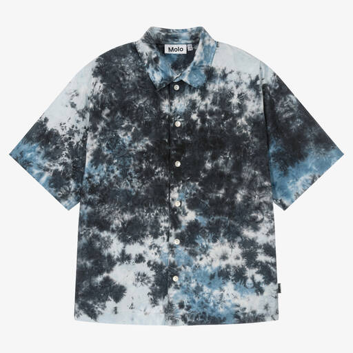 Molo-Teen Boys Organic Cotton Tie-Dye Shirt  | Childrensalon Outlet