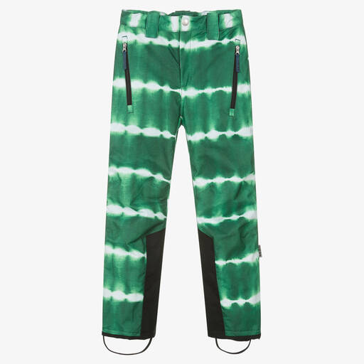 Molo-Teen Boys Striped Green Tie Dye Ski Trousers | Childrensalon Outlet