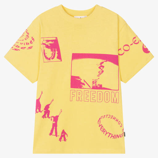Molo-Teen Skater-T-Shirt in Gelb & Pink | Childrensalon Outlet