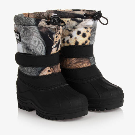 Molo-Braune Teen Leoparden-Winterstiefel | Childrensalon Outlet