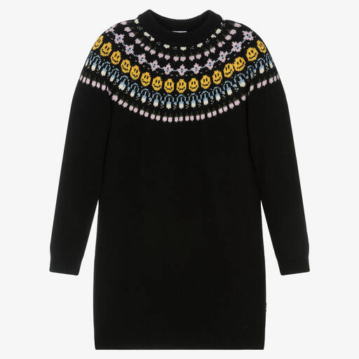 Molo-Teen Girls Black Wool Knit Dress | Childrensalon Outlet