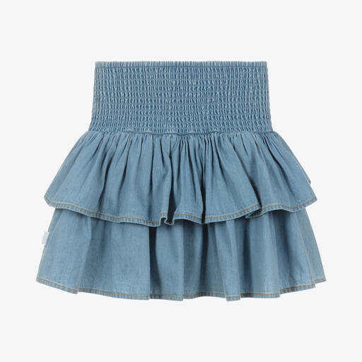 Molo-Teen Girls Blue Chambray Skirt | Childrensalon Outlet