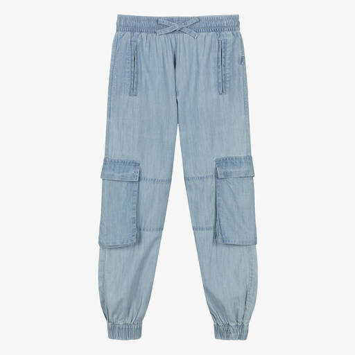 Molo-Teen Girls Blue Chambray Trousers | Childrensalon Outlet