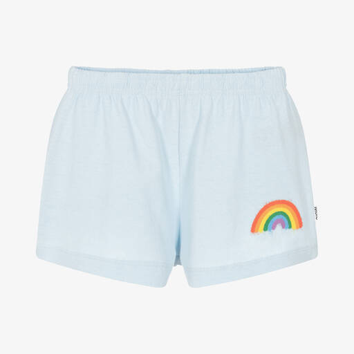 Molo-Teen Girls Blue Cotton Rainbow Shorts | Childrensalon Outlet
