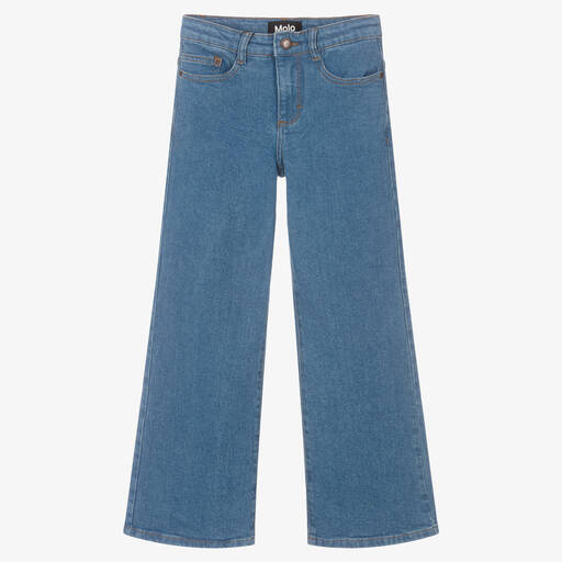 Molo-Teen Girls Blue Flared Denim Jeans | Childrensalon Outlet