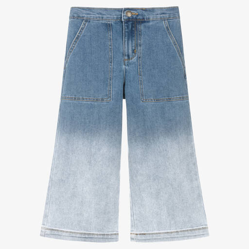 Molo-Teen Girls Blue Flared Denim Jeans | Childrensalon Outlet