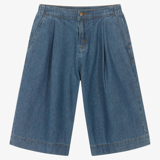 Molo-Weite Teen Chambray-Shorts in Blau | Childrensalon Outlet