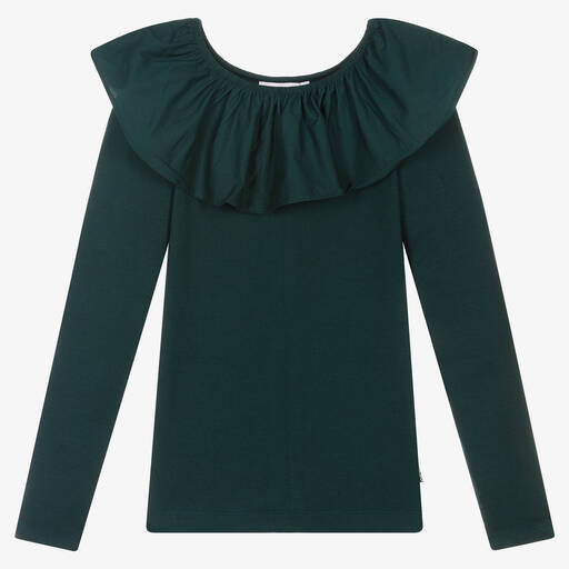 Molo-Teen Girls Green Cotton Top | Childrensalon Outlet