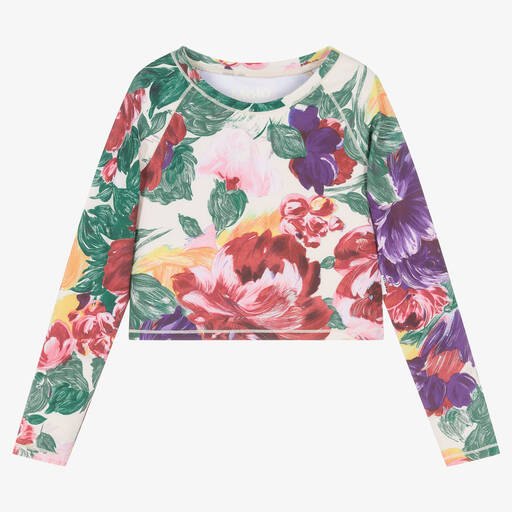 Molo-Teen Girls Green Floral Sports Top | Childrensalon Outlet