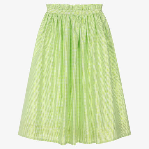 Molo-Teen Girls Green Gingham Skirt | Childrensalon Outlet