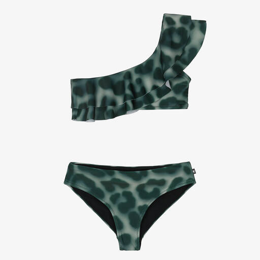 Molo-Teen Girls Green Jaguar Bikini (UPF 50+) | Childrensalon Outlet
