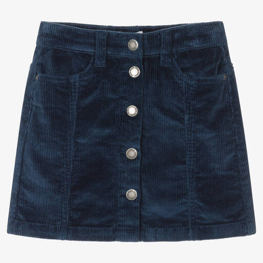 Molo-Teen Girls Navy Blue Corduroy Skirt | Childrensalon Outlet