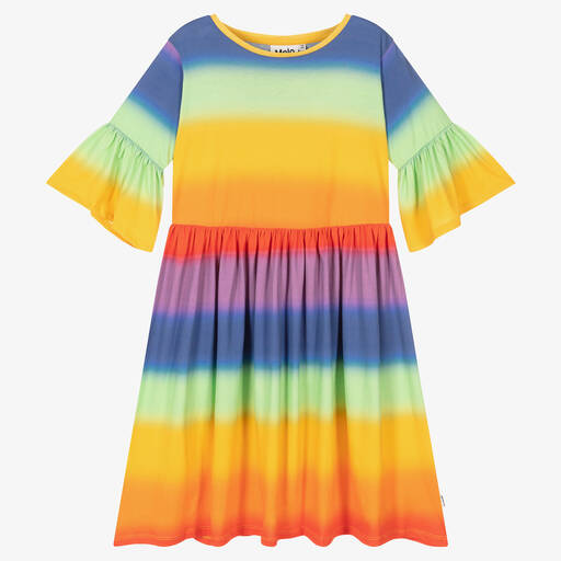 Molo-Teen Girls Organic Cotton Rainbow Dress | Childrensalon Outlet