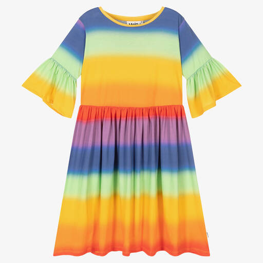 Molo-Teen Regenbogen-Biobaumwoll-Kleid | Childrensalon Outlet