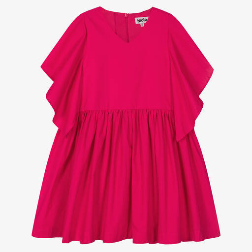 Molo-Teen Girls Pink Organic Cotton Dress | Childrensalon Outlet