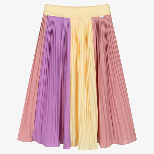 Molo-Teen Girls Pink & Purple Pleated Skirt | Childrensalon Outlet