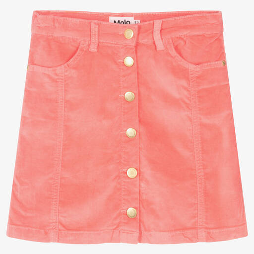 Molo-Teen Girls Pink Velvet Skirt | Childrensalon Outlet