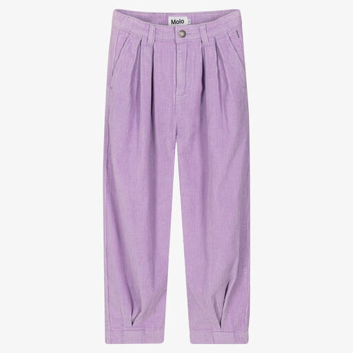 Molo-Teen Girls Purple Corduroy Trousers | Childrensalon Outlet