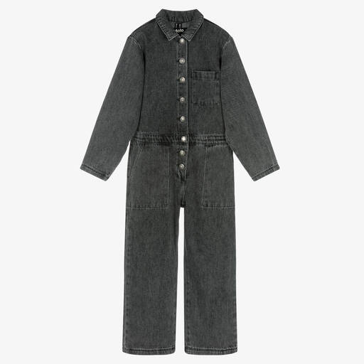 Molo-Teen Girls Washed Grey Denim Jumpsuit | Childrensalon Outlet