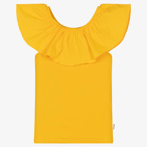 Molo-تيشيرت تينز بناتي قطن عضوي جيرسي لون أصفر | Childrensalon Outlet