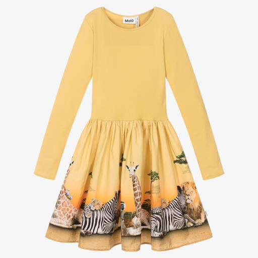 Molo-Teen Girls Yellow Savannah Dress | Childrensalon Outlet