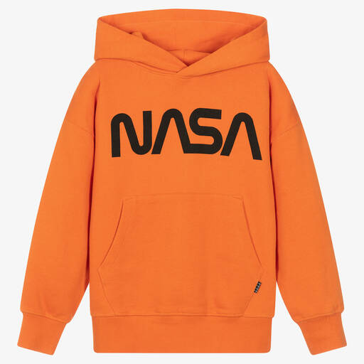 Molo-Teen Orange Organic Cotton NASA Hoodie | Childrensalon Outlet