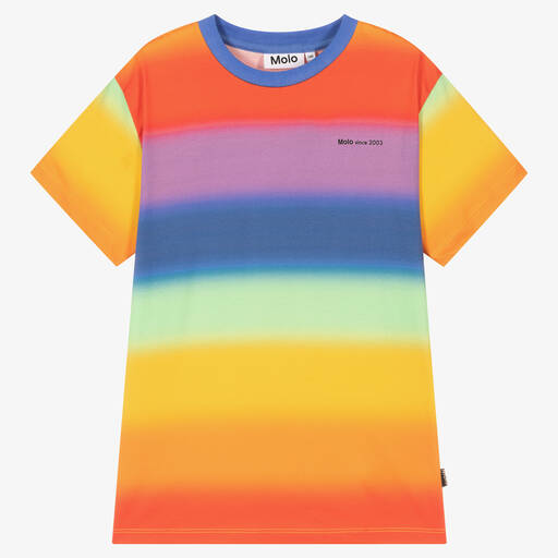 Molo-Teen Organic Cotton Rainbow T-Shirt | Childrensalon Outlet