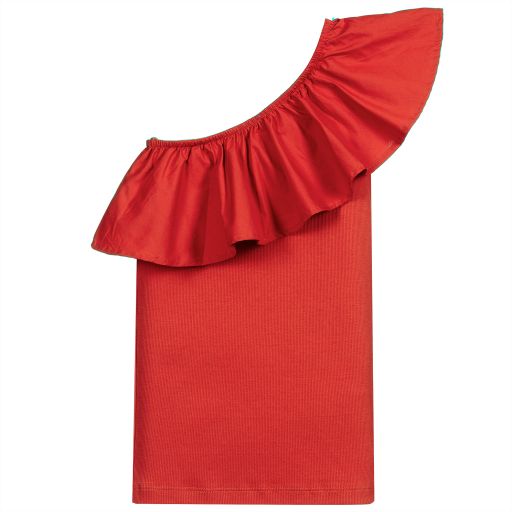 Molo-Teen Red One-Shoulder Top | Childrensalon Outlet
