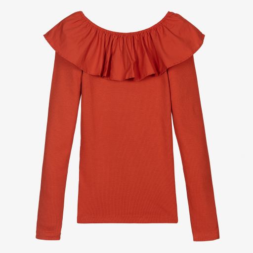 Molo-Teen Red Organic Cotton Top | Childrensalon Outlet
