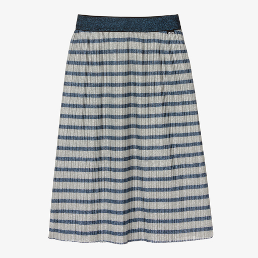 Molo-Teen Silver & Blue Lurex Skirt | Childrensalon Outlet