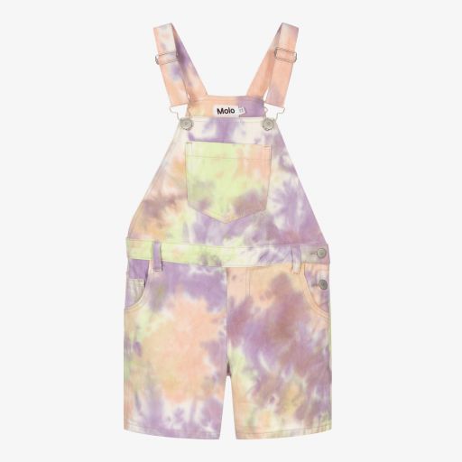 Molo-Teen Tie-Dye Dungaree Shorts | Childrensalon Outlet