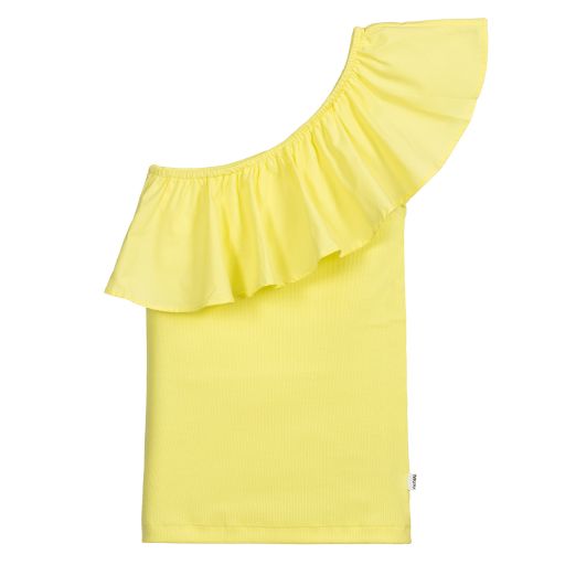 Molo-Teen Yellow One-Shoulder Top | Childrensalon Outlet