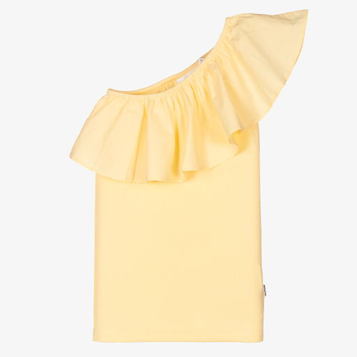 Molo-توب تينز بناتي قطن عضوي جيرسي لون أصفر باهت | Childrensalon Outlet