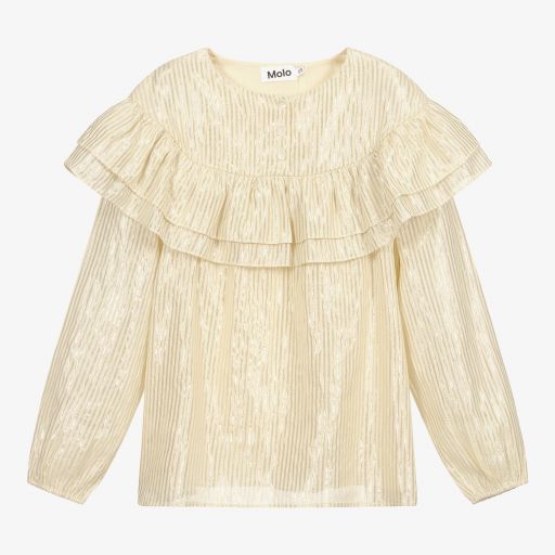 Molo-Желтая блузка с рюшами для подростков | Childrensalon Outlet