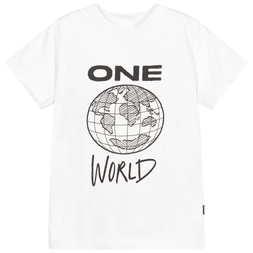 Molo-Белая футболка из органического хлопка | Childrensalon Outlet