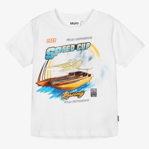 Molo-Weißes T-Shirt aus Biobaumwolle | Childrensalon Outlet