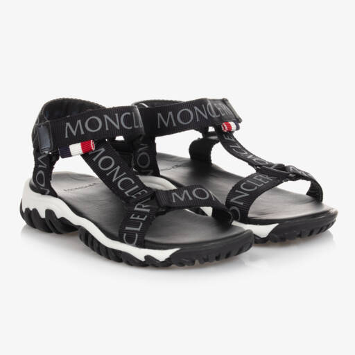 Moncler Enfant-Black Velcro Adventure Sandals | Childrensalon Outlet
