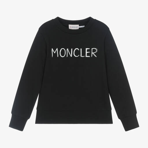 Moncler Enfant-Boys Black Cotton Sweatshirt | Childrensalon Outlet
