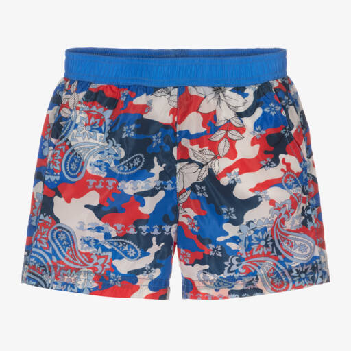 Moncler Enfant-شورت سباحة أزرق مموه للأولاد | Childrensalon Outlet