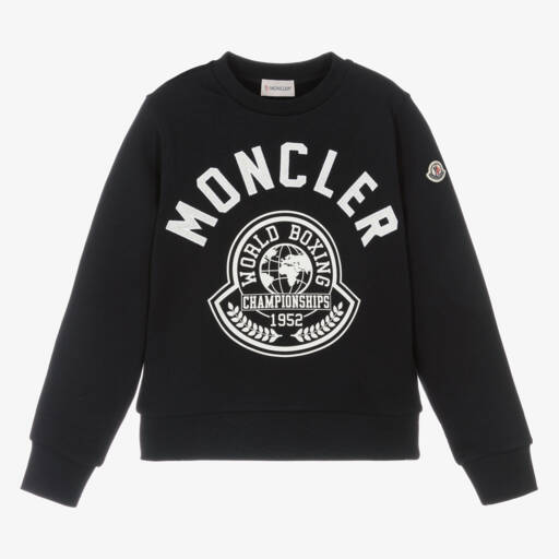 Moncler Enfant-سويت شيرت قطني كحلي دافئ للأولاد | Childrensalon Outlet