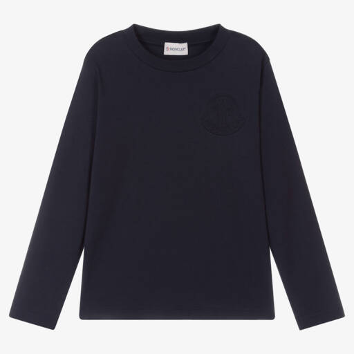 Moncler Enfant-قميص قطني أزرق داكن للأولاد | Childrensalon Outlet