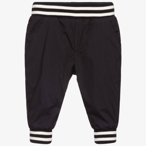 Moncler Enfant-بنطلون جوجرز محبوك أزرق داكن للأولاد | Childrensalon Outlet