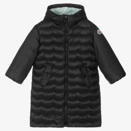 Moncler Enfant-معطف أسود مبطن للفتيات | Childrensalon Outlet