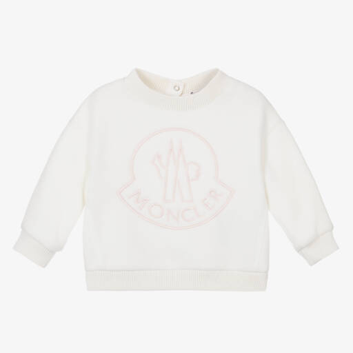 Moncler Enfant-Girls Cozy Ivory Fleece Top | Childrensalon Outlet